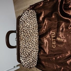 LAMBERTSON TRUEX MADE IN ITALY PONYHAIR FUR PRINT REAL LEATHER LINED LARGE …